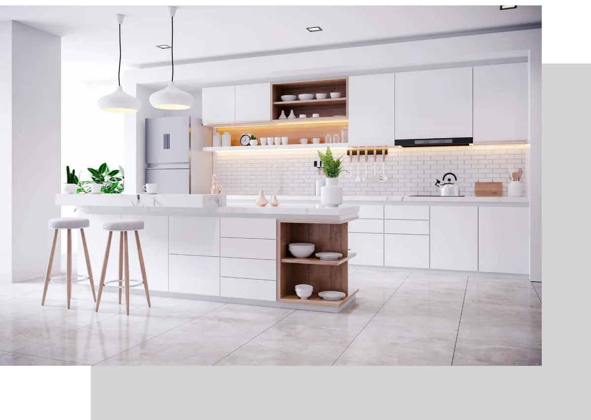 Moderne Küche in weiß